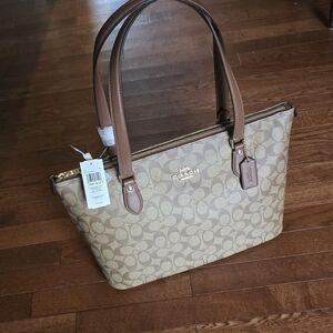 Coach Brown Signature Tote Bag